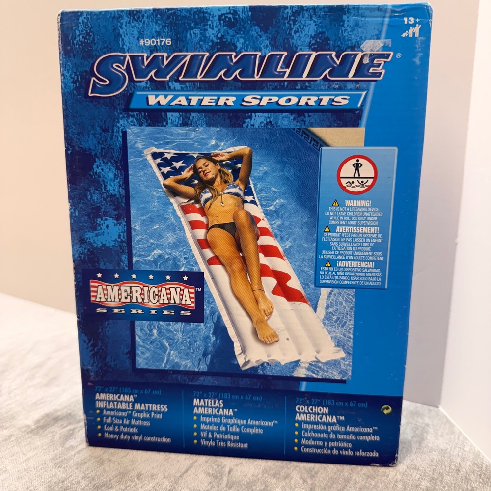 Swimline Americana Patriotic Inflatable Pool‎ Float Water 90176 USA Flag July 4